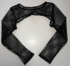 ADULT BLACK MESH SHRUG SIZE L