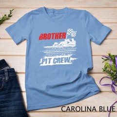Brother Pit Crew Car Racing Checkered Flag Racer Matching T-Shirt Unisex T-shirt
