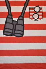 Where’s Waldo? Mens Red/White Striped Costume Shirt NWT S, M