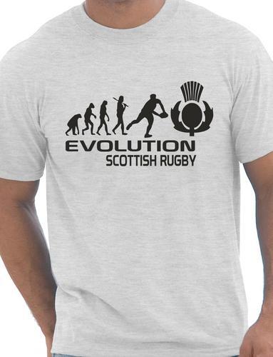 Evolution of Scottish Rugby Mens T-Shirt Birthday Gift Size S-XXL