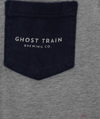 GHOST TRAIN BREWING COMPANY T SHIRT TEE GRAY BLACK WHITE BIRMINGHAM AL ALABAMA S