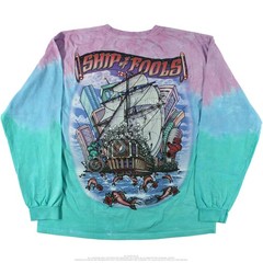 Grateful Dead Ship Of Fools Tie-Dye Long Sleeve T-Shirt Liquid Blue