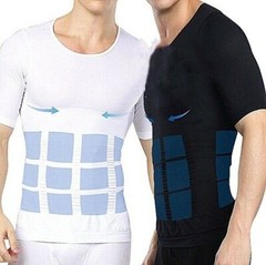 Men Slimming Tummy Control Tank Top Body Shaper Belly Chest Compression Shirt