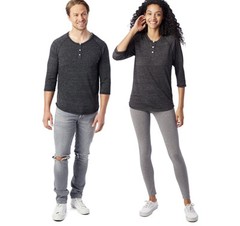 Alternative Henley eco jersey 3/4 sleeve unisex
