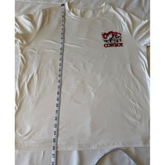 Coors Cowboy Graphic T-Shirt Mens XL Cream Western Bucking Bronco Short Sleeve