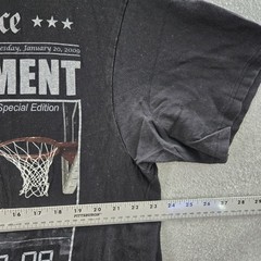 VINTAGE Barrack Obama Men Shirt 2XL Black Y2K Basketball Parody Hip Hop Tee