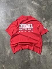 Indiana Hoosiers Basketball T-Shirt Adidas Single Stitch XL Made In Usa Red Vtg