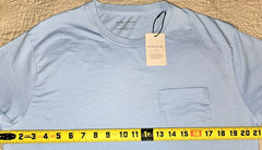 NEW PETER MILLAR, MEN’S MEDIUM, CROWN COMFORT BLUE POCKET👕T-SHIRT, MSRP $65.00!