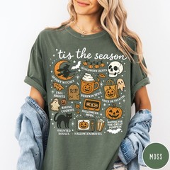 Vintage Halloween Shirt Tis the Season Retro Spooky Fall Pumpkin Unisex Tee