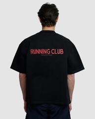 Illicit Bloc Running Club T-Shirt Black Small/Large 300GSM 100% Cotton Boxy Fit