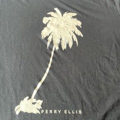 Perry Ellis Men’s Short Sleeve Black Logo T-Shirt Large