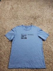 Travis Mathew T Shirt Small Mens Blue Not All Heroes Graphic Pima Cotton