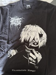 Revenge Ghoul Cannibalistic Hunger Black Long Sleeve Graphic Tee Crew Neck L
