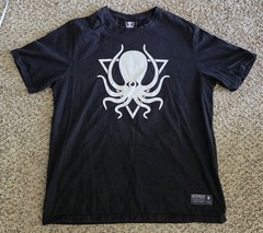 Deep Dark & Dangerous Squid Logo Black White Authentic T-Shirt Mens Size XL 2022