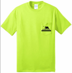 Pocket T-shirt – High Visibility Work Shirts California State Flag Tee Shirt