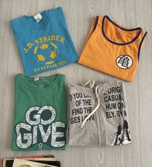 Y2K Aesthetic Thrift Bundle Lot Graphic Tees Tank & Zip Hoodie Streetwear Retro