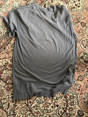 GoPro gray t-shirt blue graphic and logo size small made in usa good condition