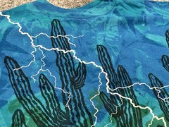 90s RARE Vintage Local Colors Cactus Tie Dye Mary Dee Hand Designed Beefy Tee