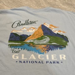 Pendleton Shirt Unisex Crewneck Glacier National Park Printed Graphic Tee 2XL