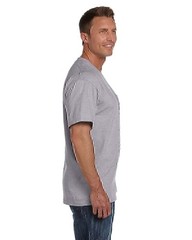 Fruit of the Loom Men’s Pocket T-Shirts L-3X 4-PACK Black or Gray COTTON
