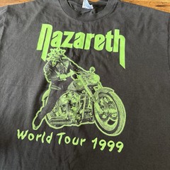 Vintage Nazareth World Tour 1999 T-Shirt Black Green XL Graphic Tee