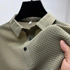 Premium Ice Silk Breathable Men’s Polo Shirt Summer Smart Casual Style Up to 6XL