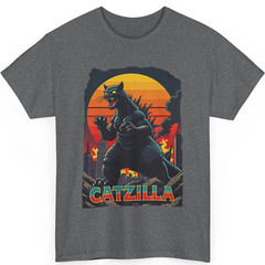 Catzilla Cat Japanese Art Funny Cat Gifts For Men Women Kid T-Shirt