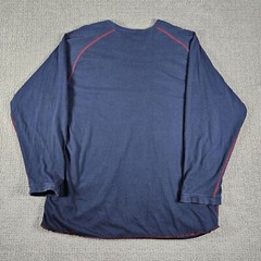 VTG Nike Reversible Long Sleeve Shirt Mens XL Blue Center Swoosh Y2K Spellout