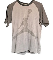 Nike Jordan 3 Cement Elephant Print Jumpman Shirt Gray Raglan Mens Sz M/L