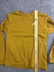Nike Shirt Mens Medium Gold The Nike Tee Long Sleeve Swoosh Logo Crewneck