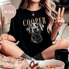 Personalized Pet Photo Shirt with Name Custom Dog Cat Lover Gift