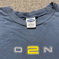 Vintage Old Navy Millennium 2000 Long Sleeve Shirt Mens XL Blue Graphic O2N Y2K