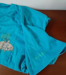 Columbia PFG T-Shirt Men’s Large Blue Wild Cast Pocket Short Sleeve New