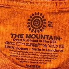 The Mountain Shirt Graphic T Mens Tiger Orange Tie Dye XL Cotton Y2K Big Cat