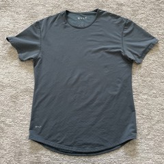 BYLT Drop-Cut Lux Tee Gray Polka Dot Performance Stretch Shirt Men’s Size Large
