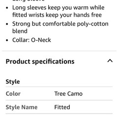 Camouflage Quick Drying Long-Sleve T-Shirt. Size: Large