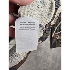 No Boundaries Thermal Shirt Mens Large Camo Waffle Knit Long Sleeve Tee