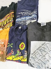 Vintage Lot Of 7 T-shirts Various Sizes And Brands, Nascar, Jason Adlean, NCAA