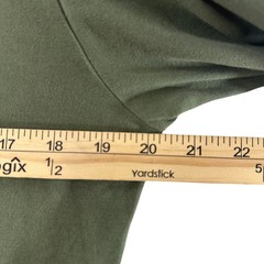 For Days Mens 100% Organic Cotton Long Sleeve Crew Neck Tee Olive Green Large