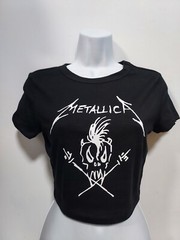 Metallica Baby Tee METALLICA crop Top Metallica Cropped Shirt Womens Pick Size