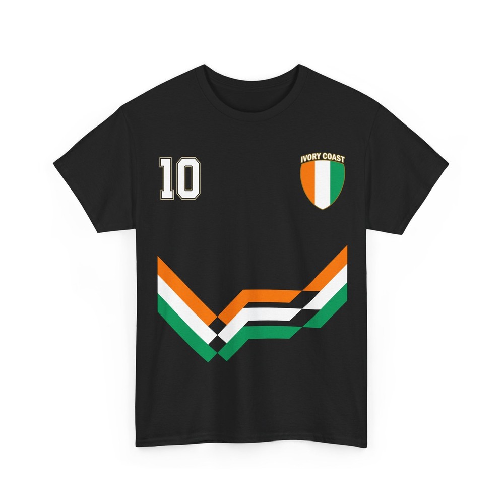 Ivory Coast Soccer Shirt, Ivory Coast Number 10 Soccer Jersey Style Shirt