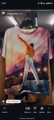 Freddie Mercury Wembley Stadium London T Shirt Men’s Large Double Sided