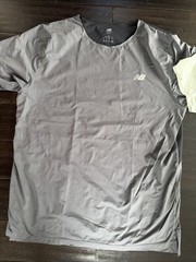 2 New Balance Race Day T-Shirts In Grey/Black And Green Size Large