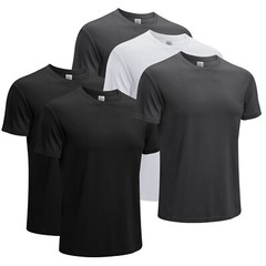5PCS Set Men’s T-Shirt Short Sleeve Summer Casual Sport Shirt T Shirt Tops