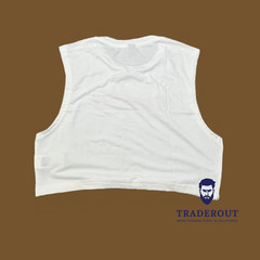 H.E.Arts 3D Puff Barbie boy custom print men white crop sleevelss tank top S M L