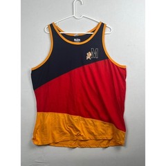 Modelo Especial Tank Top Mens 2XL Colorblock Lion Logo Navy Blue Red Gold Shirt
