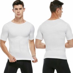 Men Classic Sleeveless Slimming Body Shaper Workout Shirt Belly Control Tank Tee