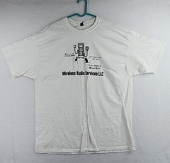 Wireless Radio Services Logo Mens 3XL White T-shirt
