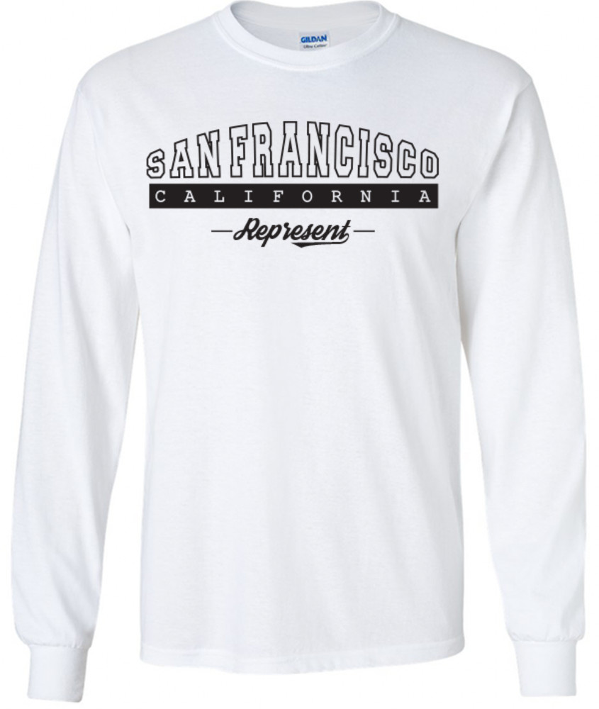 San Francisco California State T-Shirt Long Sleeve Graphic Tees Unisex Apparel
