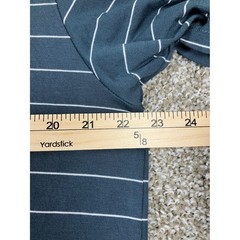 Free Fly Mens XL Bamboo Performance Striped Pocket T-Shirt Blue White Crew Neck